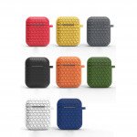 Wholesale Net Mesh Design Hybrid Protective Case Cover for Apple Airpods 2 / 1 (Navy Blue)